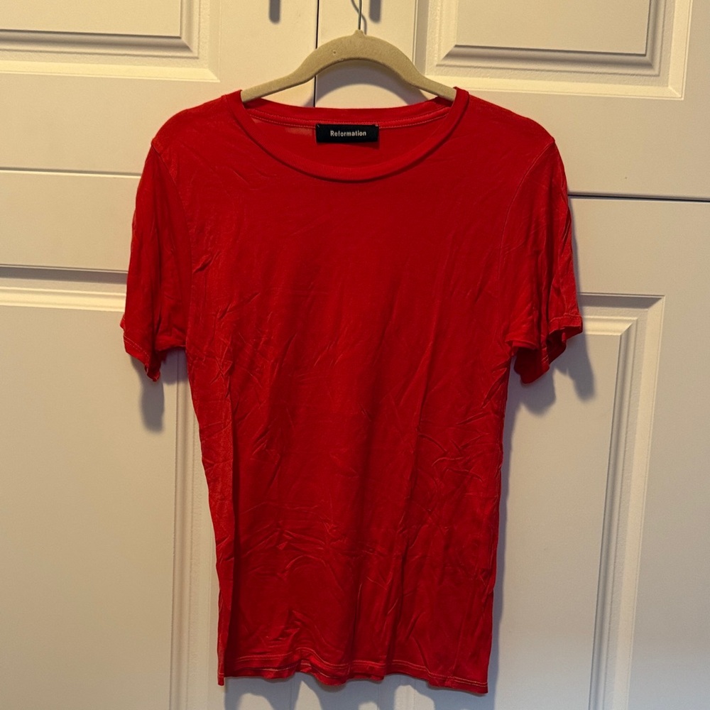 Reformation Bold Red Tee